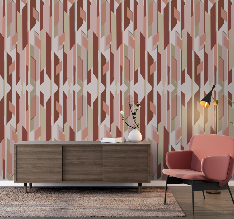 Strawberry Field Abstract Wallpaper - TenStickers