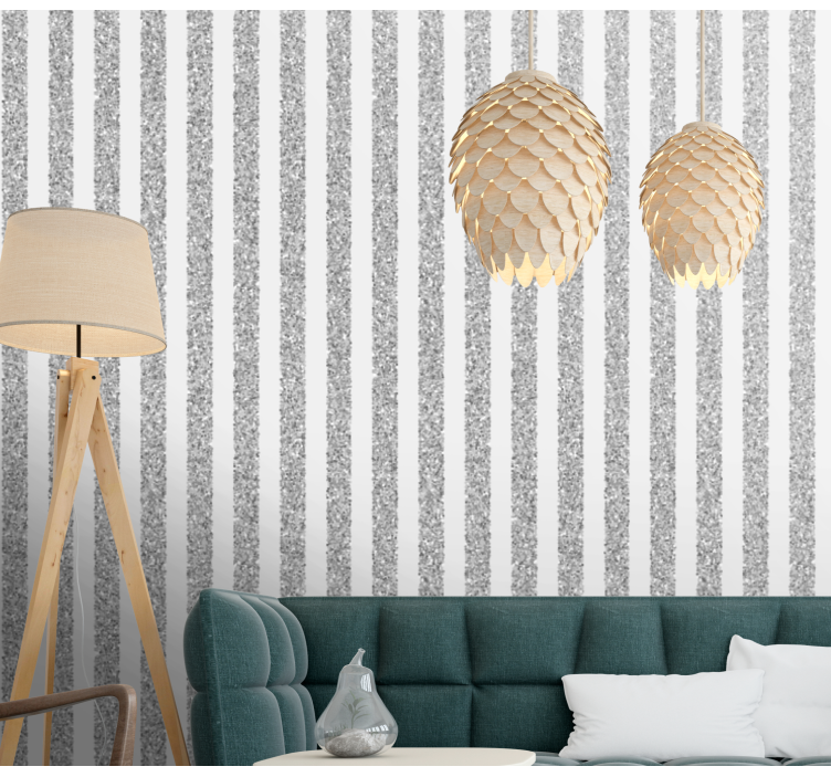 Textured Stripes wallpaper striped - TenStickers