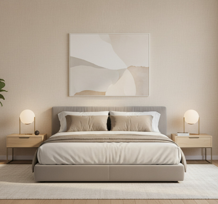 Textured wallpaper beige lines design - TenStickers