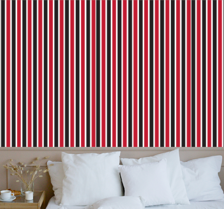 Vertical Stripe Ensemble wallpaper striped - TenStickers