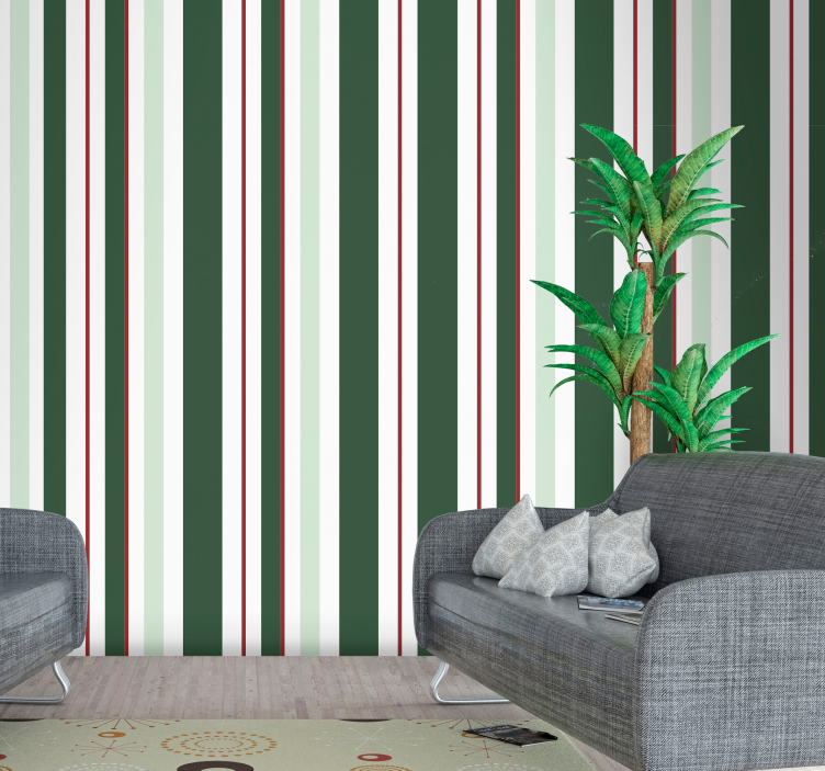 Vertical Stripe Harmony wallpaper vertically striped - TenStickers