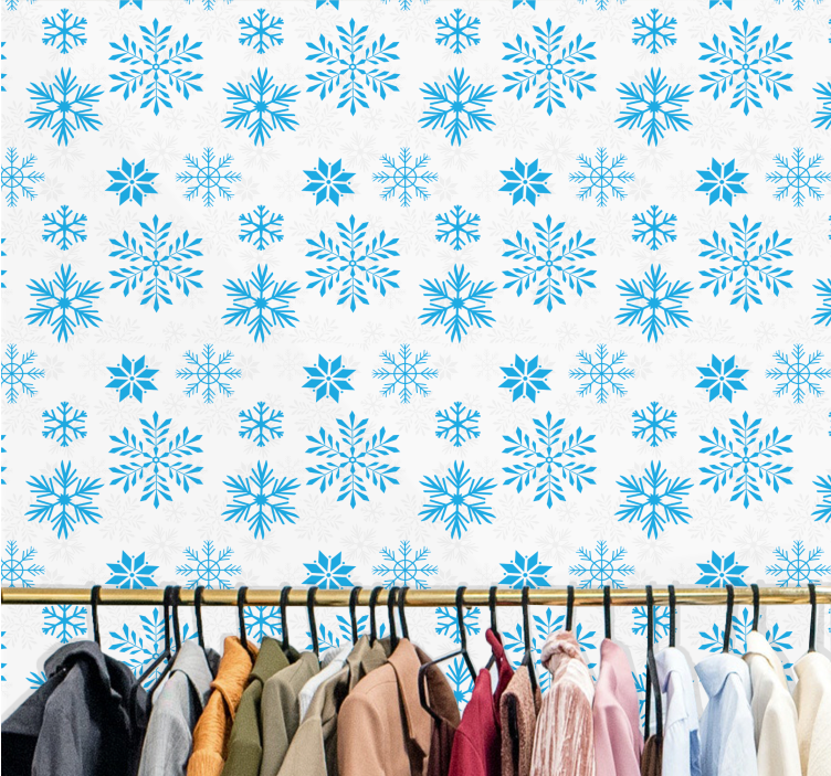 Winter Snowflakes holiday christmas wallpaper - TenStickers