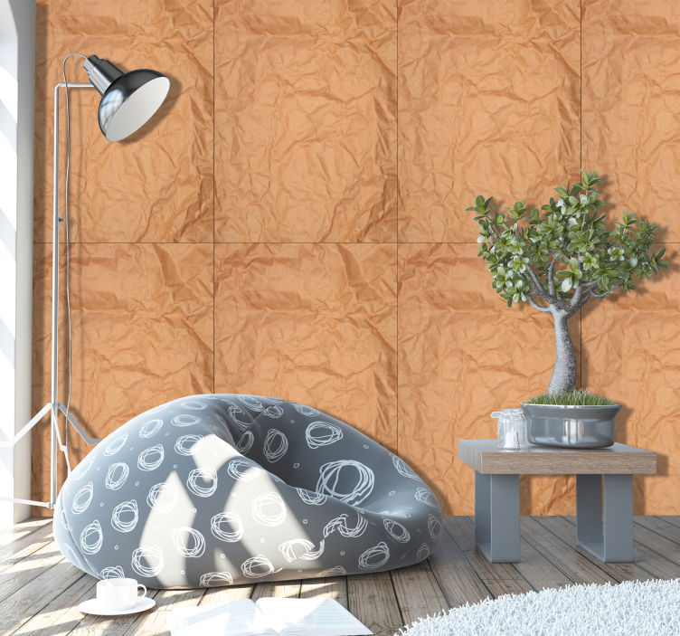 Wrinkled Paper Texture Textured Wallpaper - TenStickers